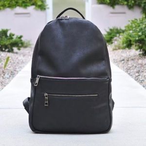 Faux Leather Backpack